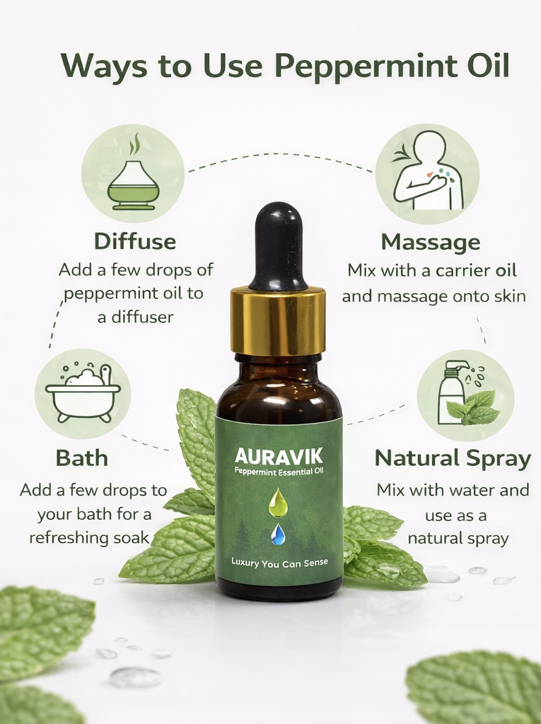Auravik geranium essential oil bottle