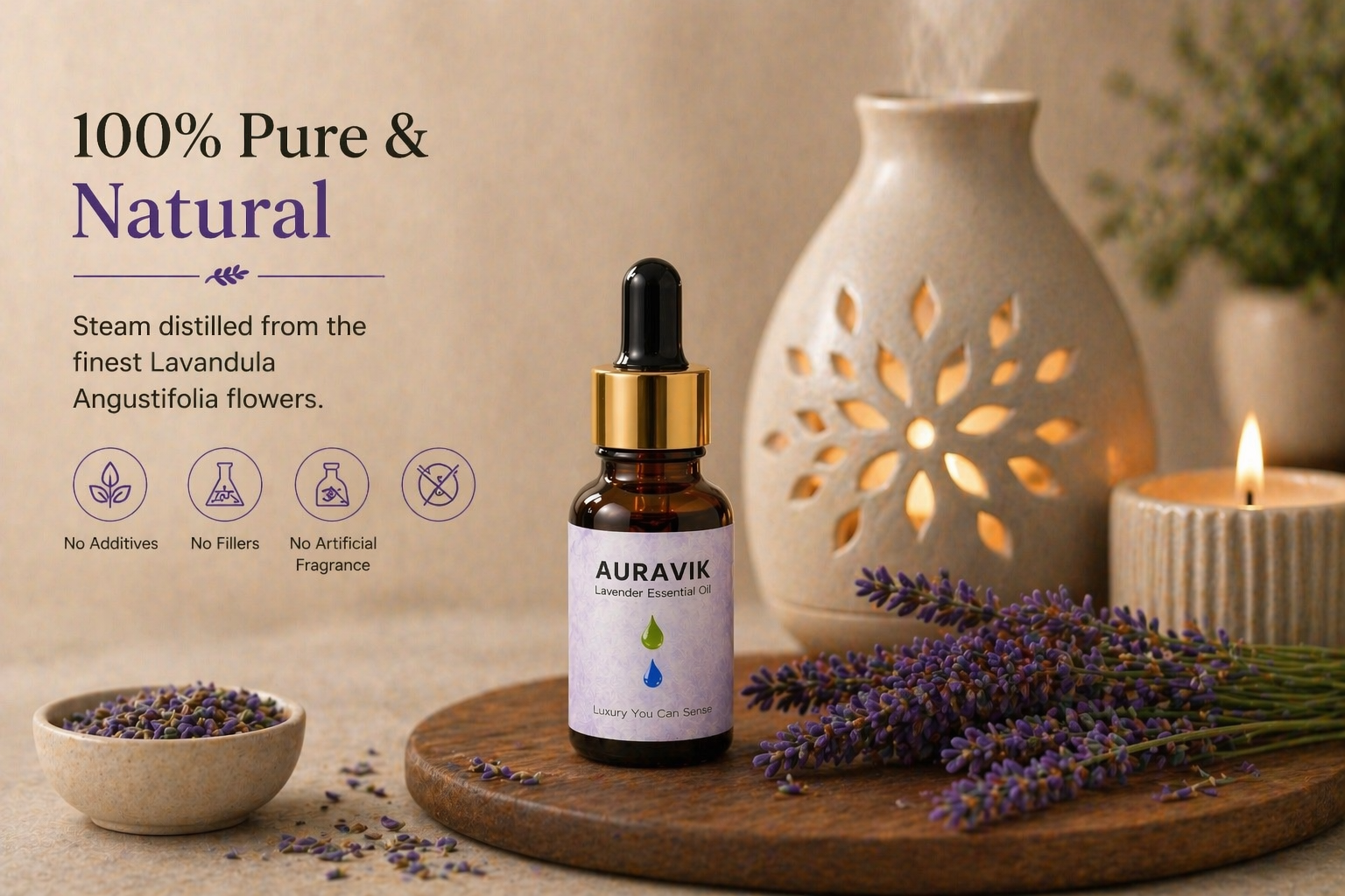 Pure and natural lavender campaign