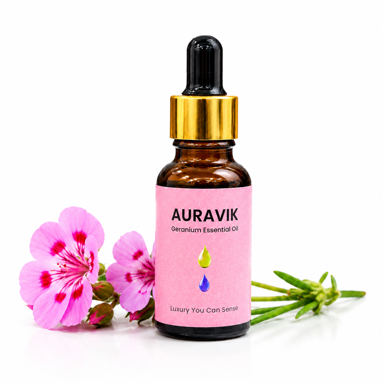 Auravik lavender skincare editorial image