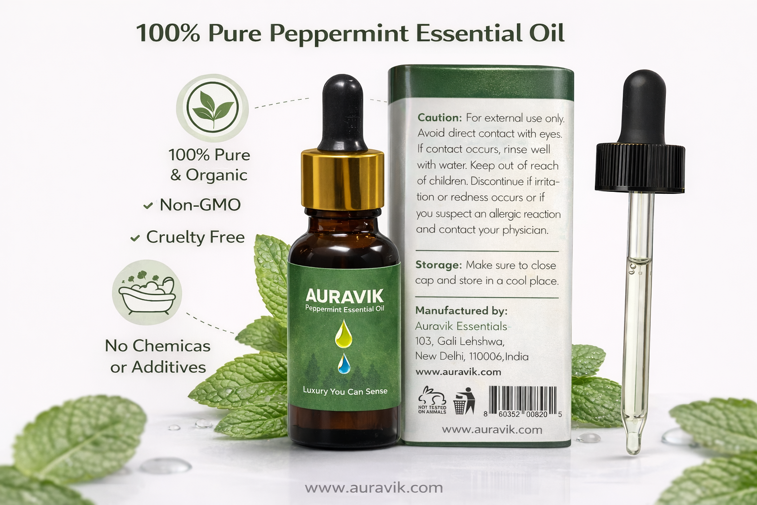 Peppermint focus and clarity graphic